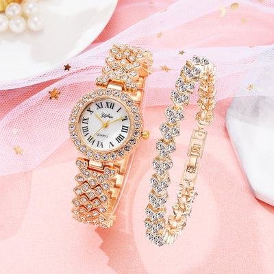 Fashion Ladies Quartz Diamond Wristwatch Elegant Female Bracelet